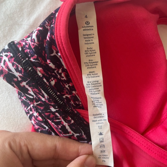 Lululemon Hot Pink 2-in-1 Racerback Sports Bra and Open-Back Tank size 4 - Picture 3 of 5
